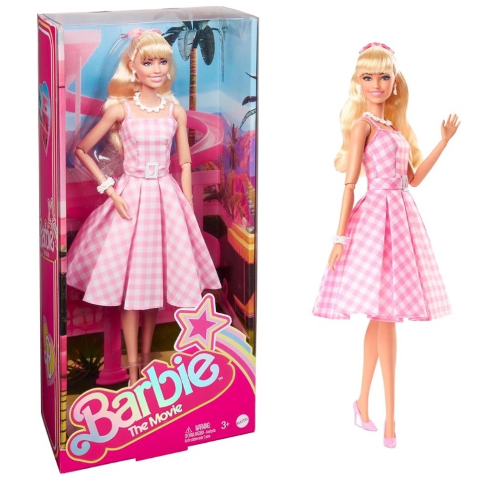 Barbie The Movie Collectible Doll - Margot Robbie in Pink Gingham Dress